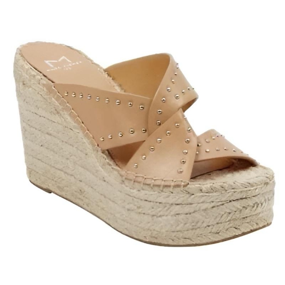 Women's Tan Wedge Sandals Espadrille Style